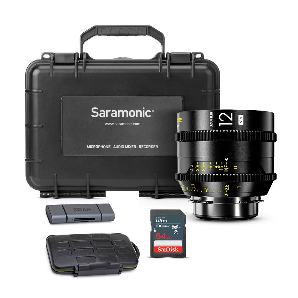 DZOFilm Vespid 12mm T2.8 Cine Lens for Soft and Natural Bokeh (ARRI PL and Canon EF Mounts) Bundle