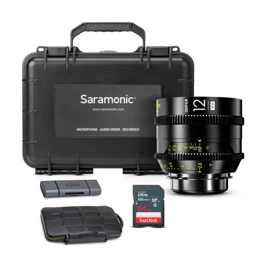 DZOFilm Vespid 12mm T2.8 Cine Lens for Soft and Natural Bokeh (ARRI PL and Canon EF Mounts) Bundle
