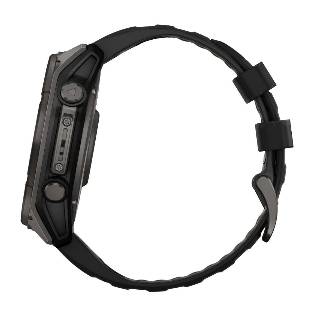 Garmin Fenix 8 Sapphire Solar 51mm Smartwatch (Black and Pebble Gray) Bundle