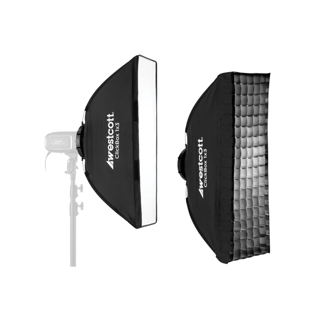 Westcott ClickBox 1x3 Softbox with Bowens S-Mount and 40-Degree Egg Crate Grid