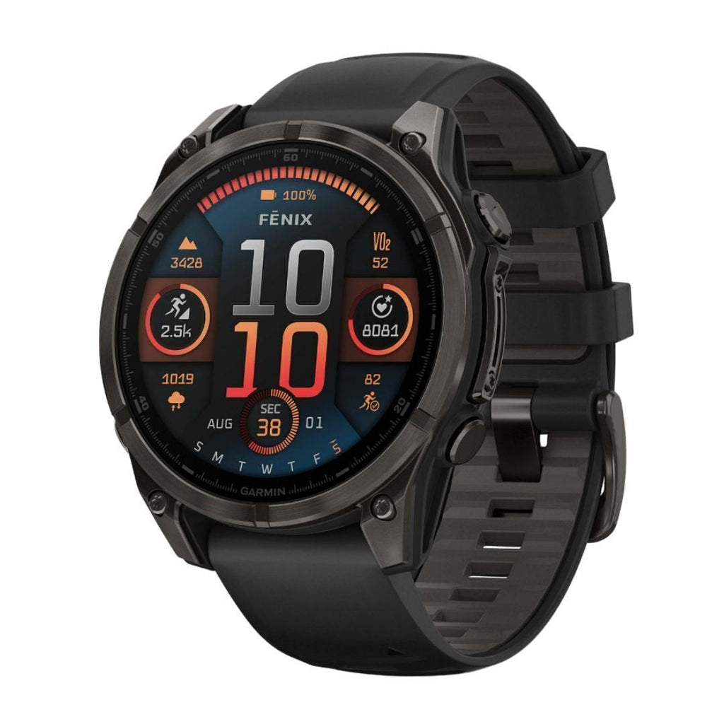 Garmin Fenix 8 Sapphire GPS 47mm Smartwatch (Black and Pebble Gray) Bundle