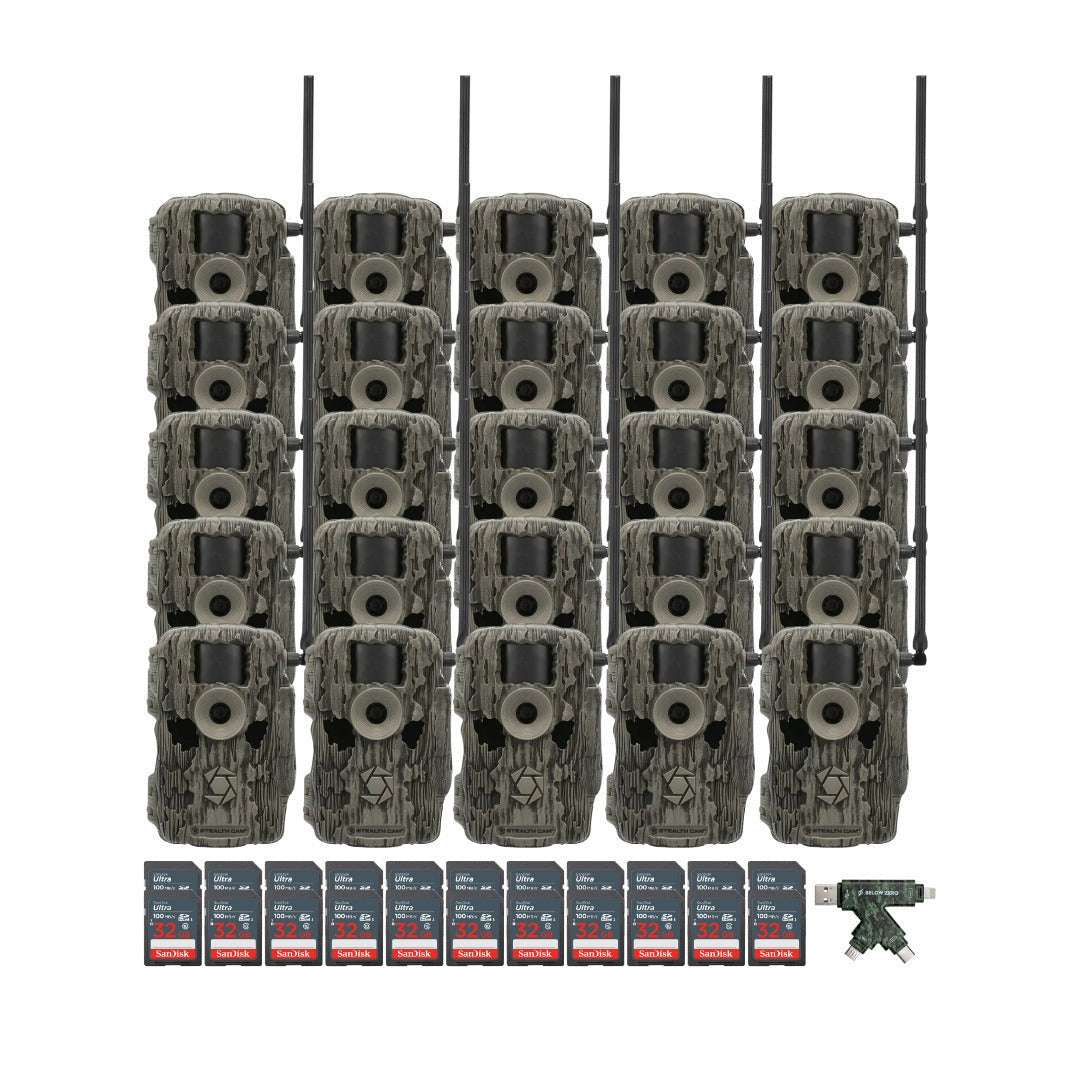 Stealth Cam 36MP Fusion Max Cellular Trail Camera with 80-Feet Detection Range (2-Pack) x 10 Bundle