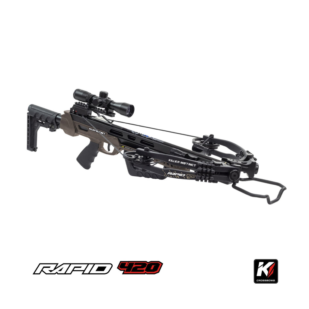 Killer Instinct Rapid 420 Crossbow Kit with Case and Broadheads Bundle