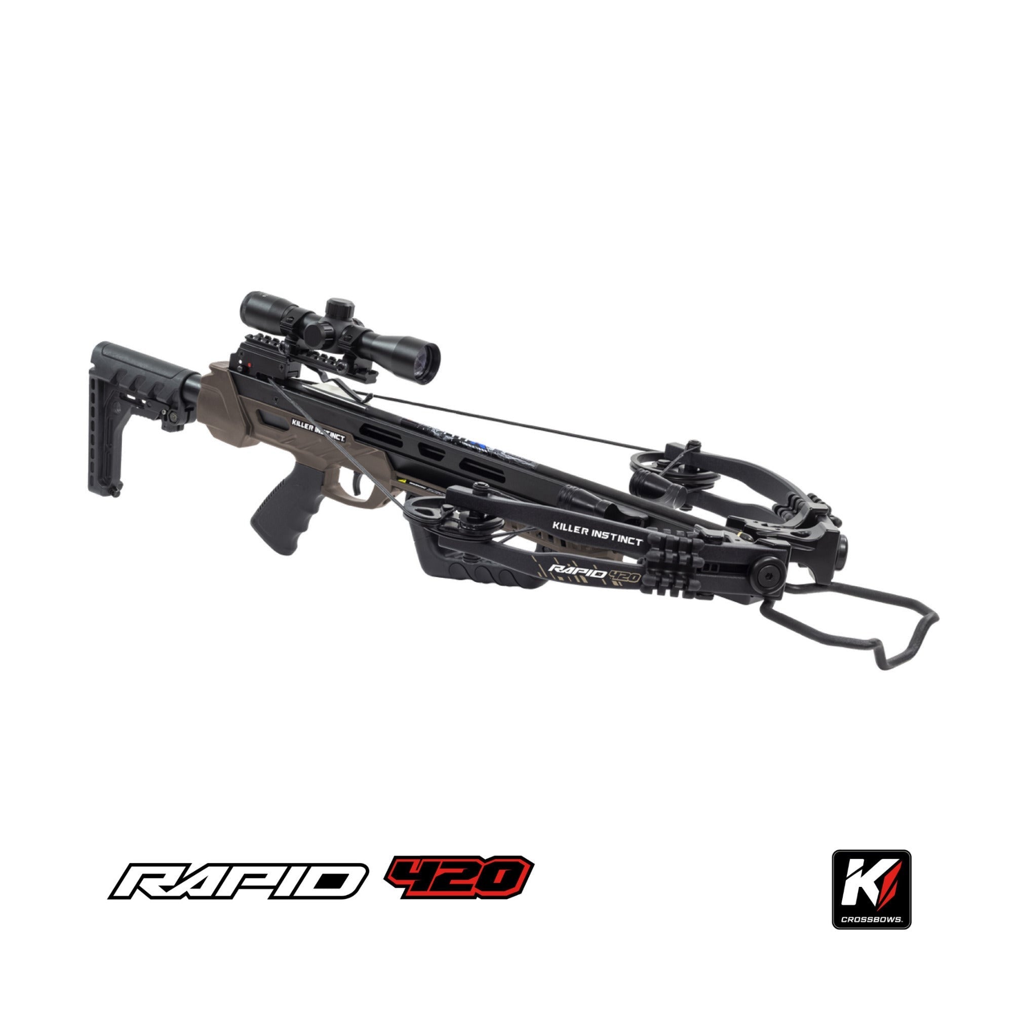 Killer Instinct Rapid 420 Crossbow Kit with Case and Broadheads Bundle