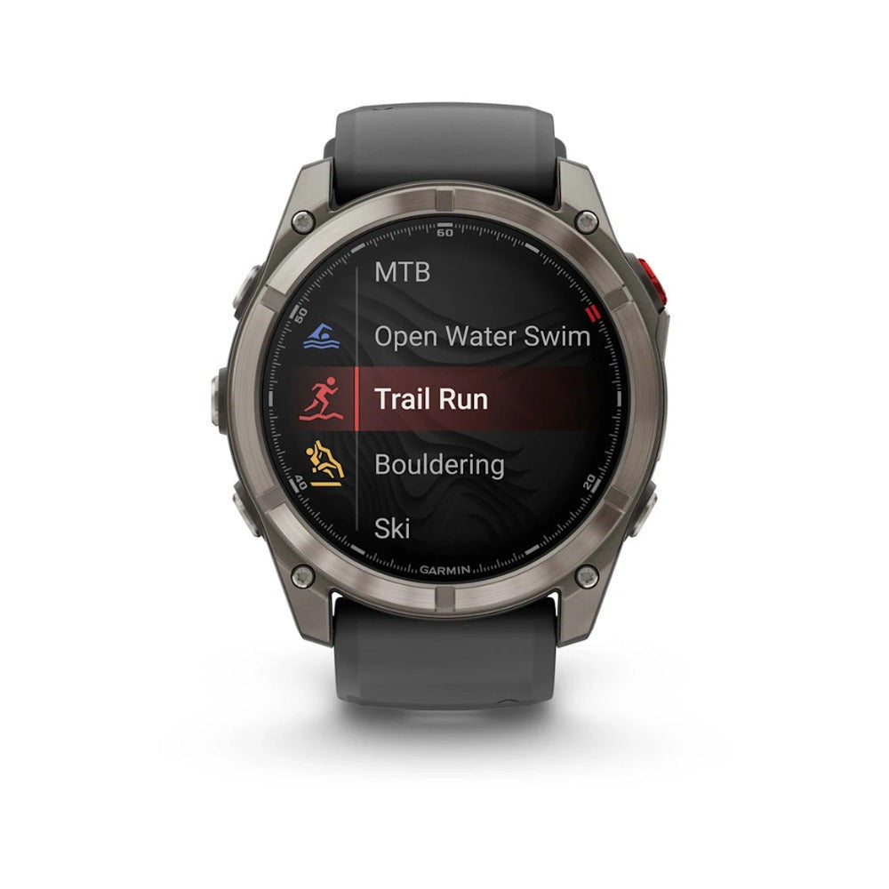 Garmin Fnix 8 Pro 51 mm AMOLED GPS Smartwatch (Titanium Graphite/Black Band)
