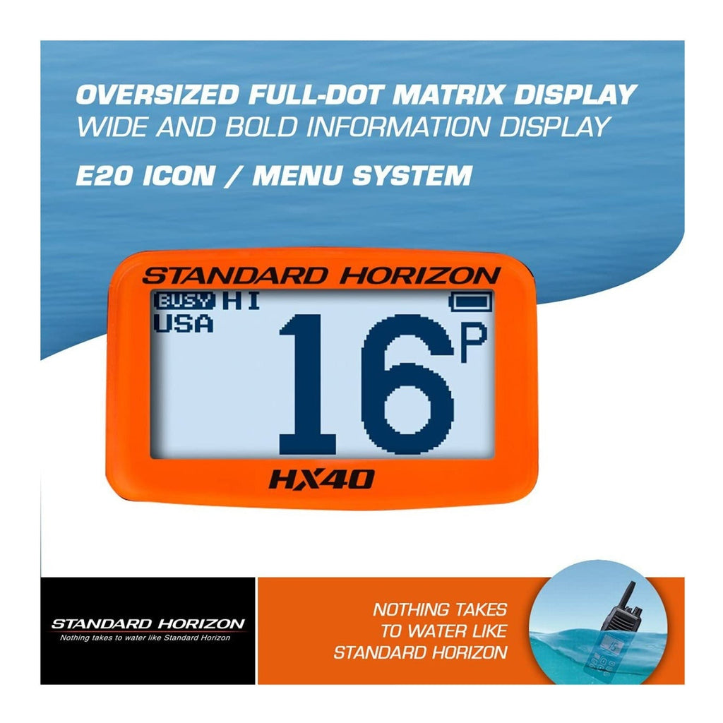 Standard Horizon HX40 Portable Compact Marine VHF Handheld Radio