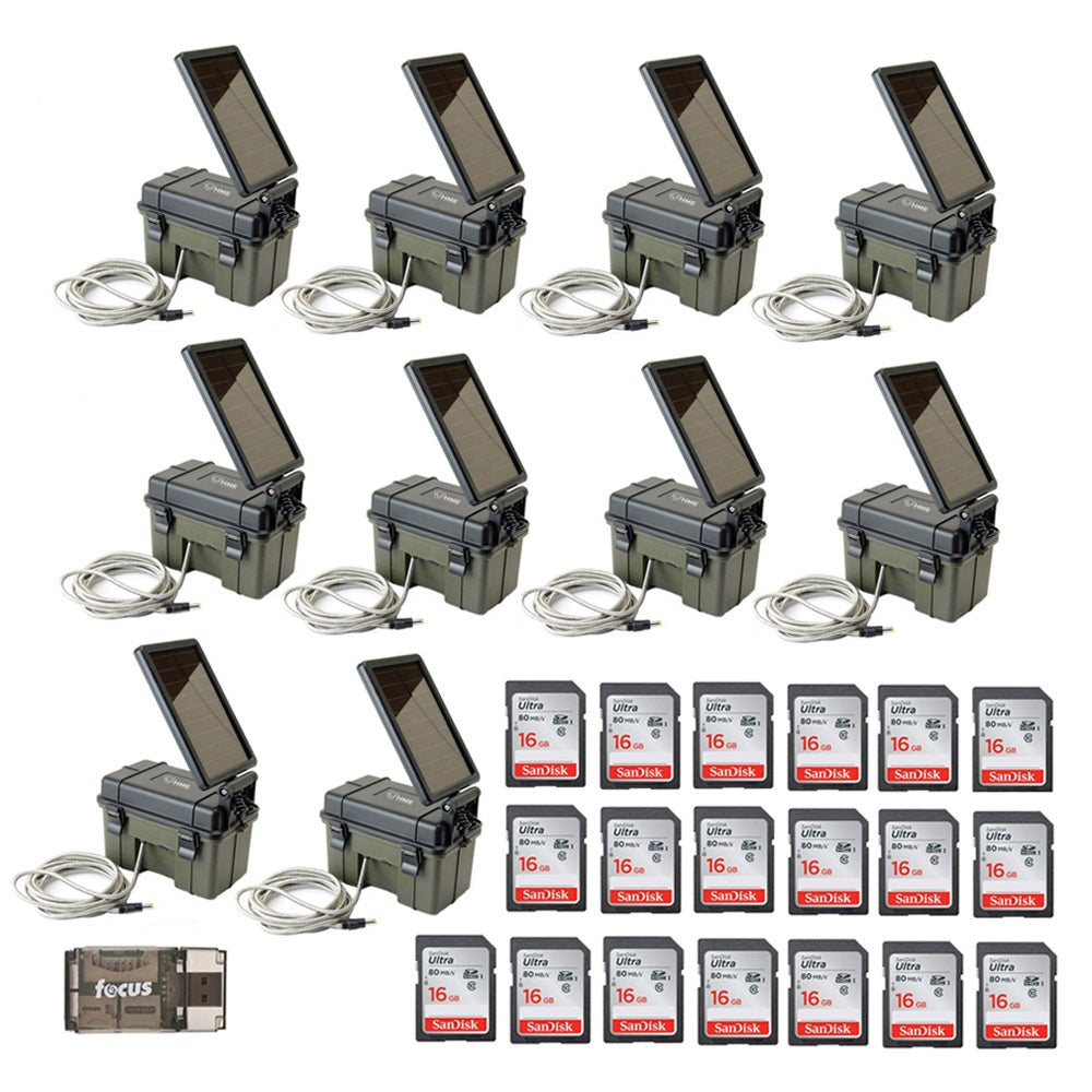 Stealth Cam HME-12VBBSLR Trail Cam Solar Auxiliary Power Pack,10-Pack, Universal