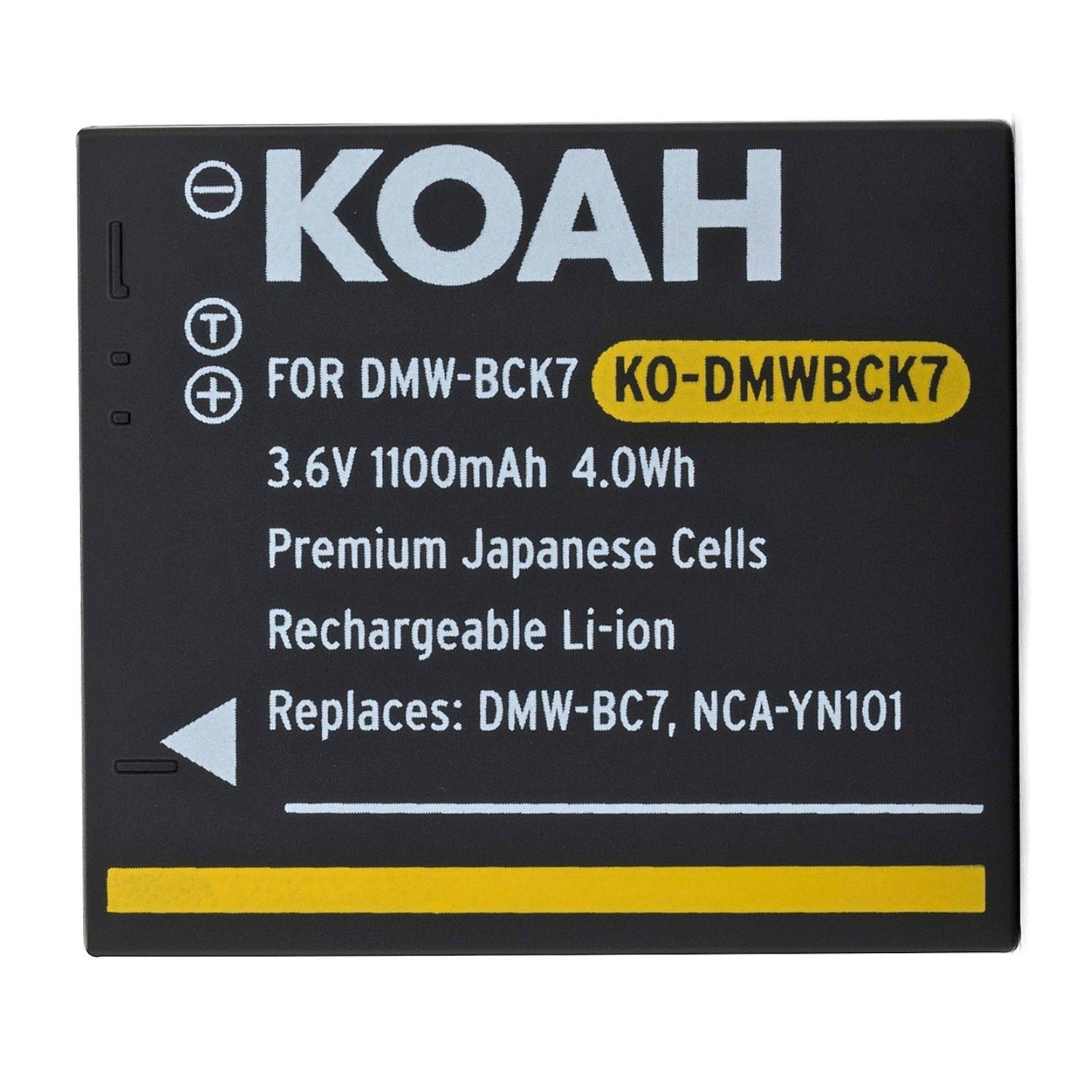 Koah PRO Panasonic DMW-BCK7 Rechargeable Replacement 1100mAh Li-ion Battery