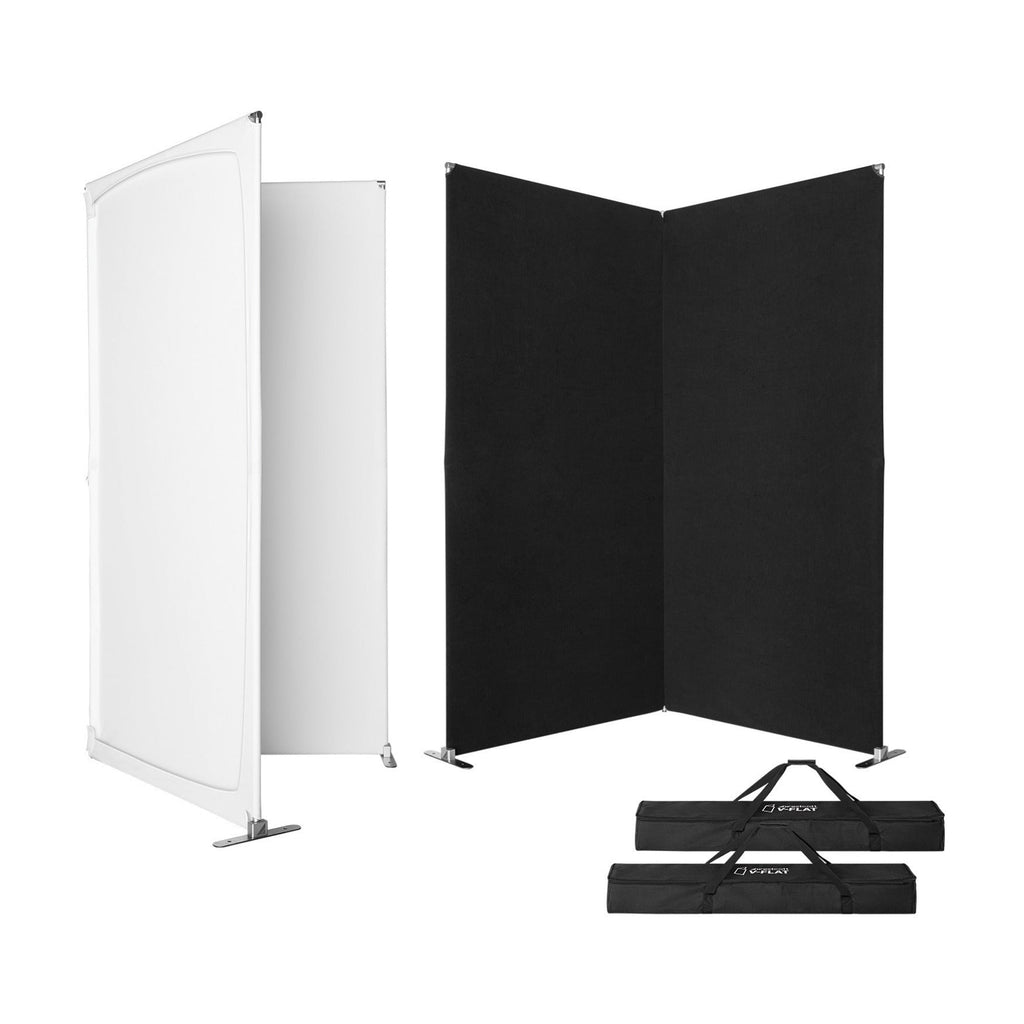Westcott V-Flat 2-Pack Portable Light Control System with Collapsible Frame (White & Black)
