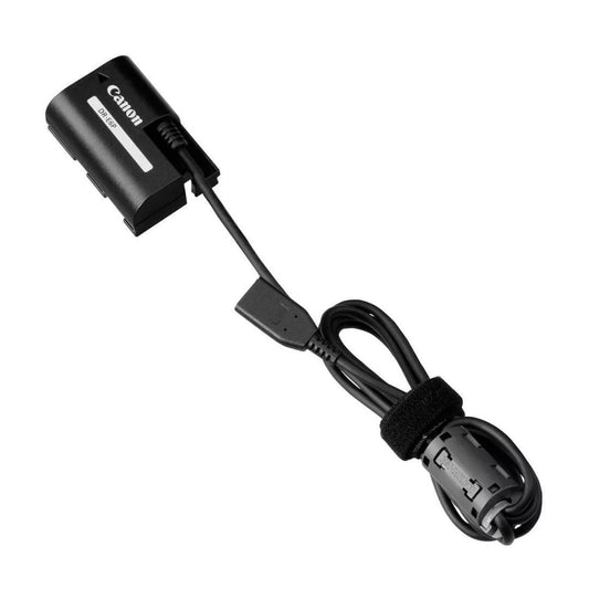 Canon DR-E6P DC Coupler for Continuous Shooting with R5 Mark II Camera (Black)
