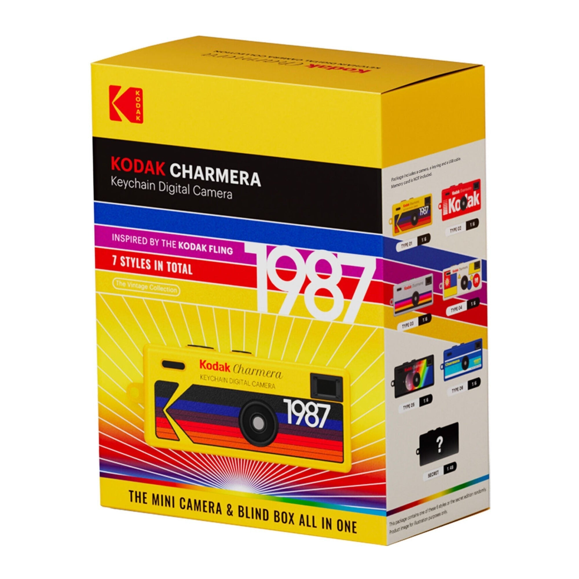 Kodak Charmera Key Chain Digital Camera with 32GB Memory Card and Screen Protector Bundle