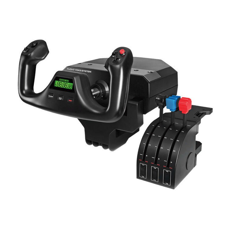 Logitech G Saitek Flight Yoke System with Rudder Pedals and Instrument Panel Bundle