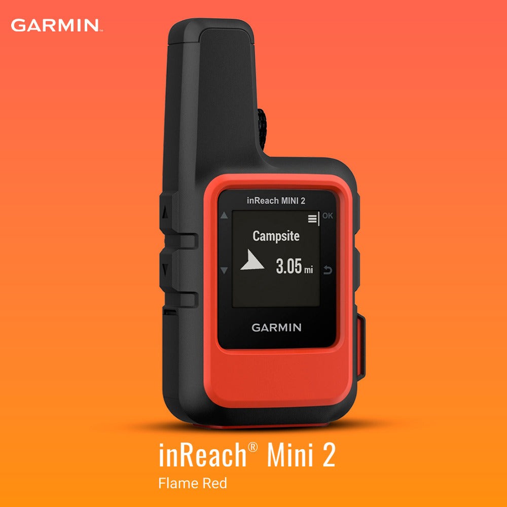 Garmin inReach Mini 2 Satellite Communicator (Red) with Waterproof Hard Case (Black) Bundle