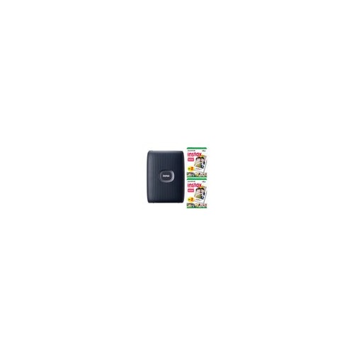 Fujifilm Instax Mini Link 2 Smartphone Printer (Space Blue), Mini Film 40 Sheets