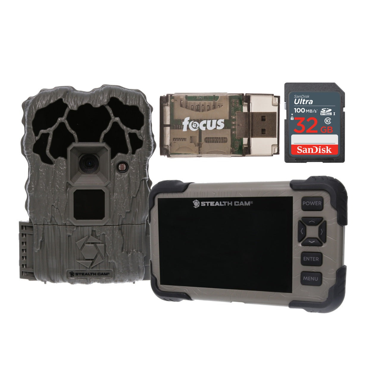 Stealth Cam QS22 22MP Trail Camera with HMW Trail Cam Viewer with Memory Card and Card Reader