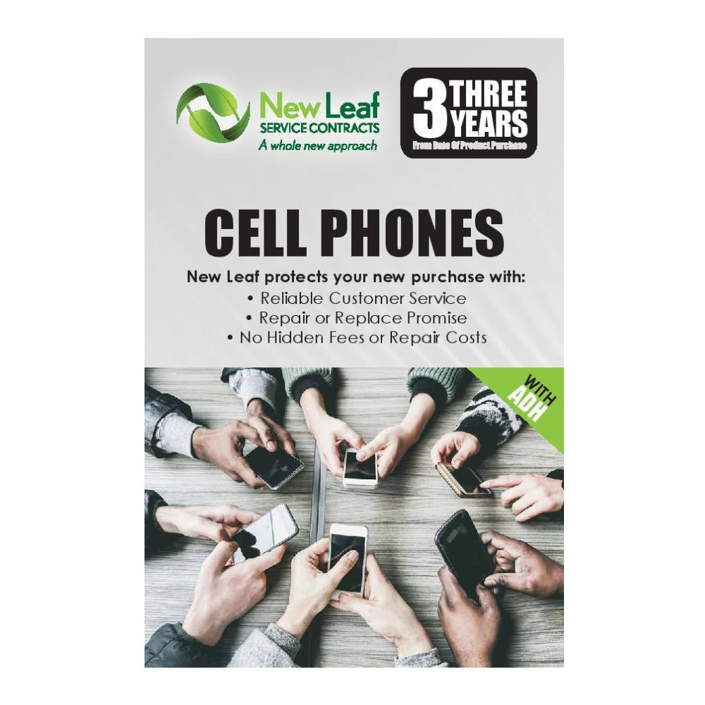 New Leaf 3-Year Cell Phones Service Plan with ADH for Products Retailing Under $750
