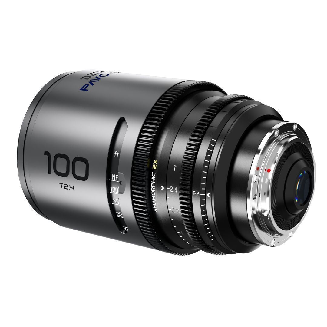 DZOFilm PAVO 100mm Anamorphic 2x T2.4 Blue Coating PL or EF Mount Lens (Space Gray-Black)
