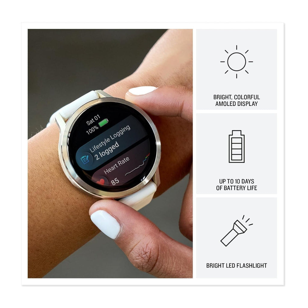 Garmin Venu 4 41mm GPS Smartwatch (Slate/Black) Bundle with Wireless Earbuds