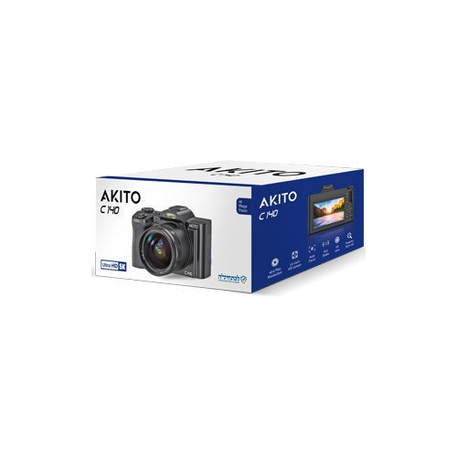 AKITO C140 Kosher 48MP Ultra HD Digital Camera with 16x Digital Zoom and 3.5-Inch IPS Screen