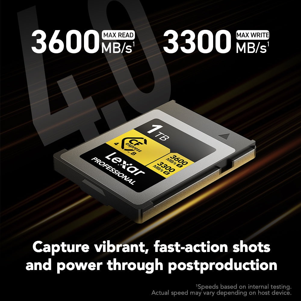 Lexar 1TB Professional GOLD CFexpress 4.0 Type B Memory Card