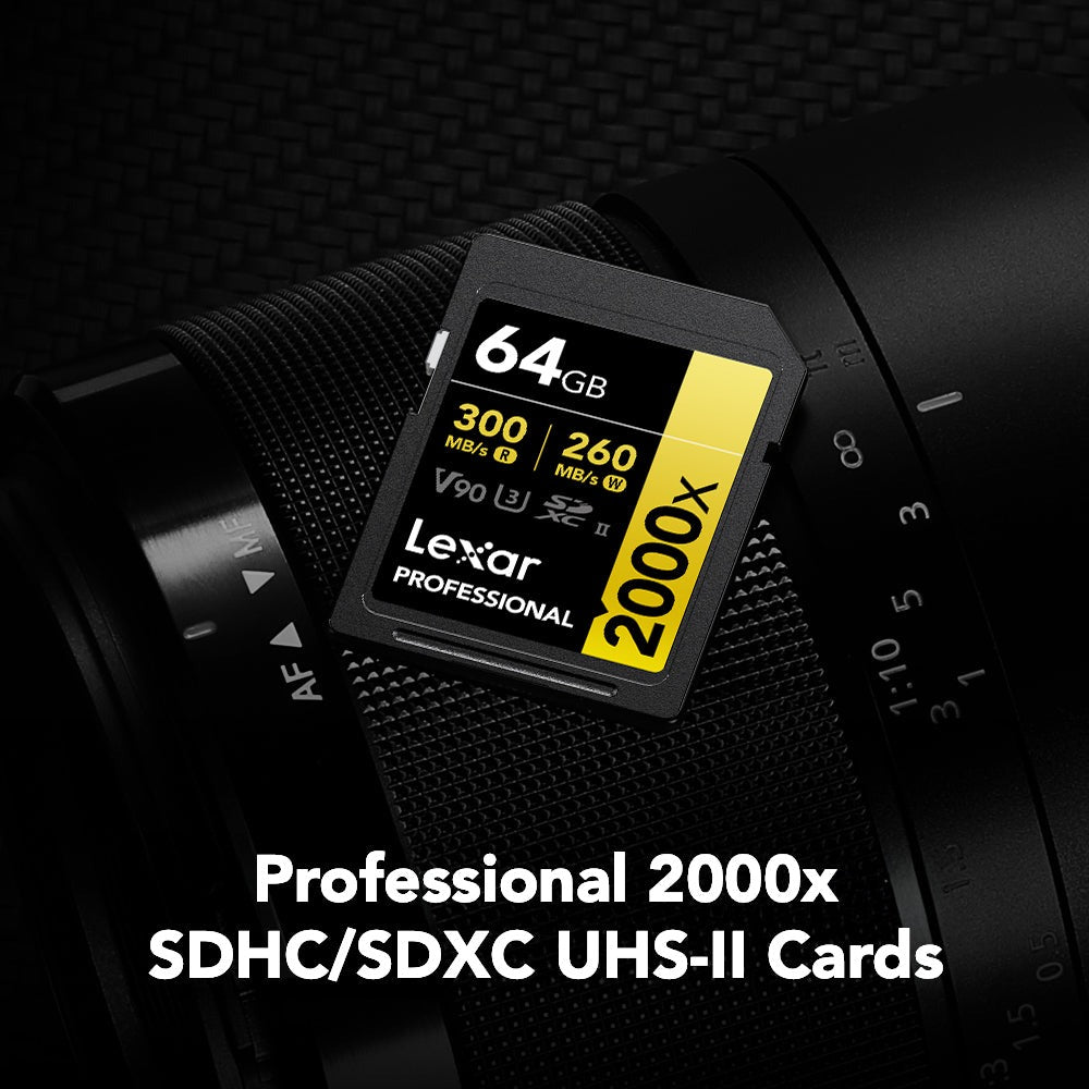 Lexar Professional 64GB 2000x UHS-II SDXC Memory Card