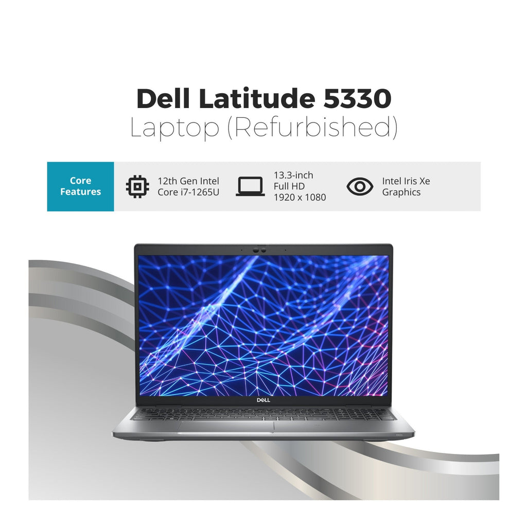 Dell Latitude 5330 13.3-inch FHD, Intel i7-1265U 32GB, 512GB SSD, Win11 Pro (Certified Refurbished)
