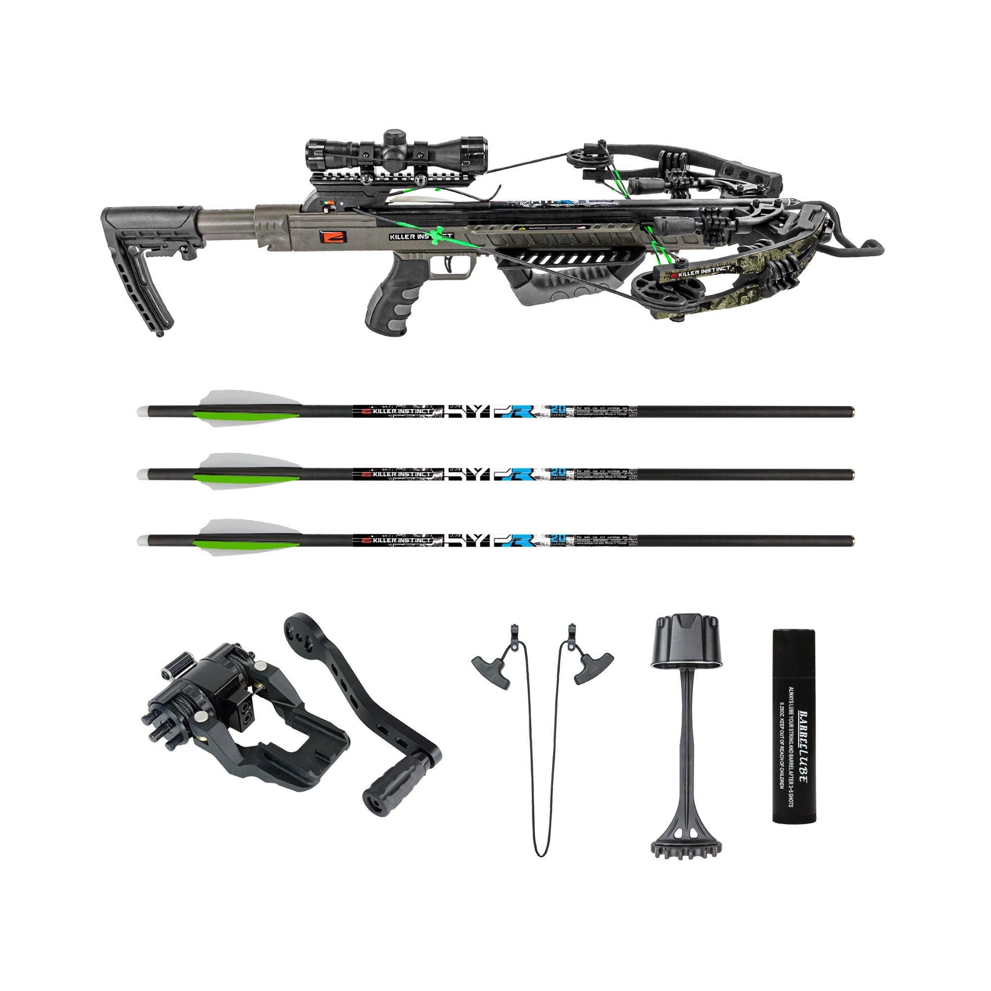 Killer Instinct BOSS 405 Crossbow Package Bundle with Dead Silent Crank LD Sled