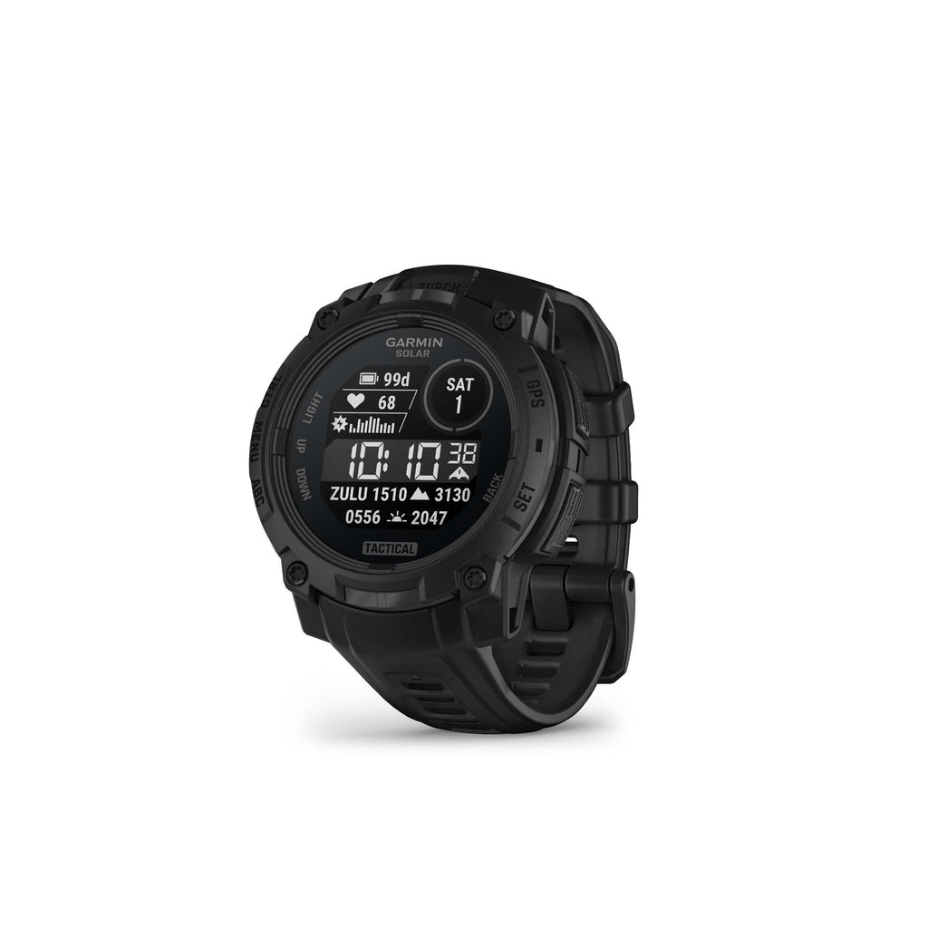 Garmin Instinct 3 45mm Black Solar Smartwatch Bundle with T710 Wireless Earbuds