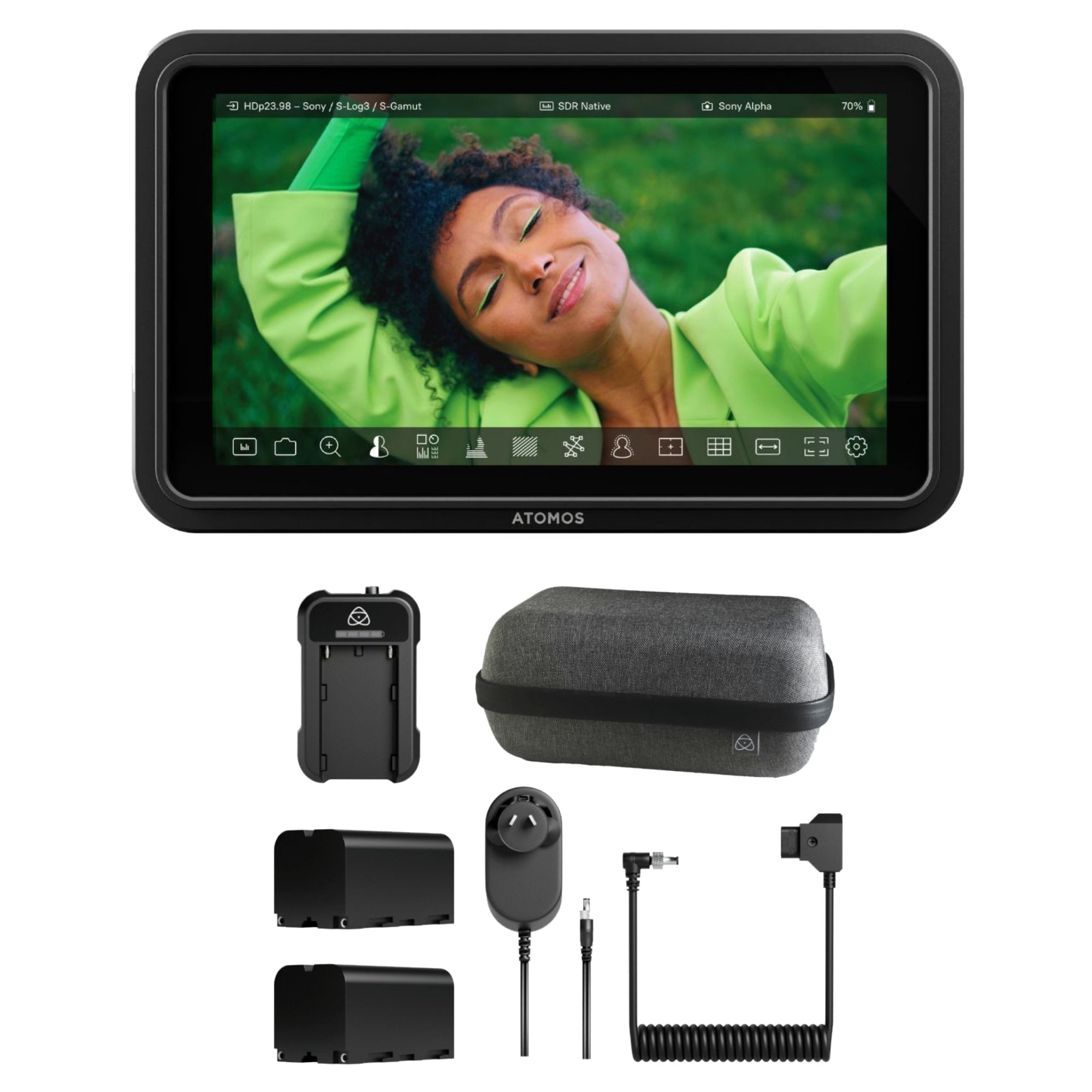 Atomos Shinobi II 5-Inch HDMI 4K Monitor Bundle with Universal Power Kit