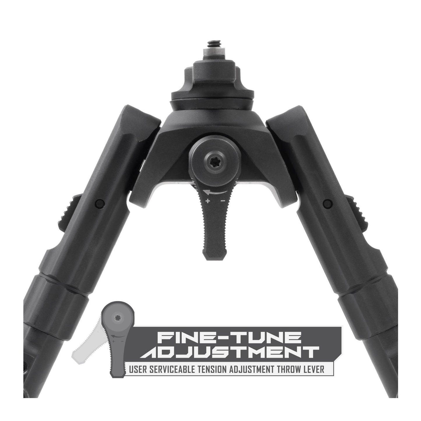 UTG Recon 360 TL M LOK Matte Black Bipod with 5.8 to 7.1 Inch Center Height