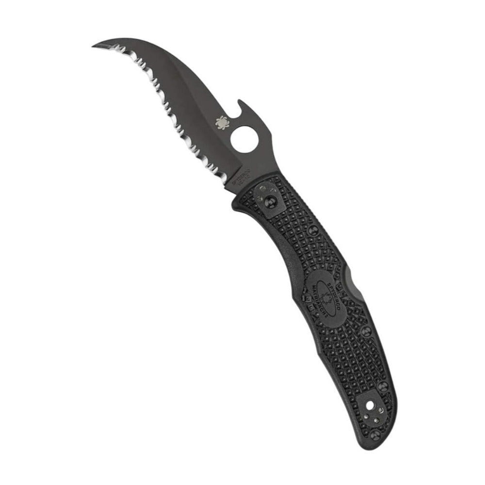 Spyderco Matriarch 2 Folding Knife with Emerson Opener and VG-10 Black Steel Blade (SpyderEdge)