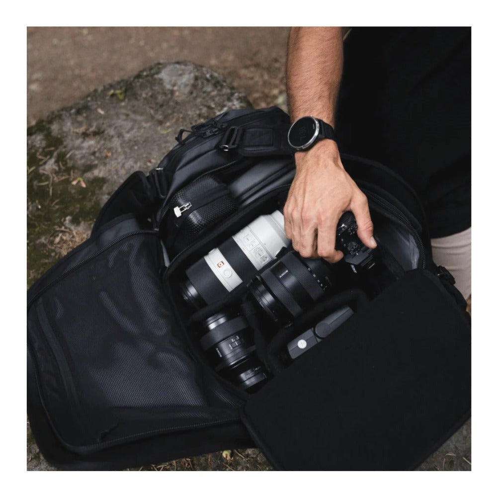 WANDRD CARRYALL Duffel Bag 40L with Backpack Straps and Locking Zippers (Black)