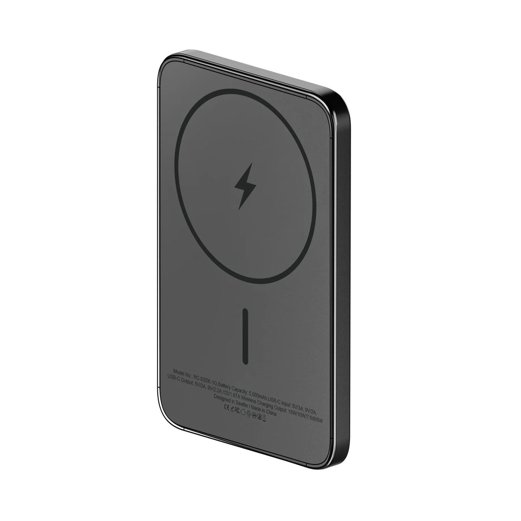 ReelCharge ReelSafe 5,000 mAh Qi2 Power Bank (Gray)