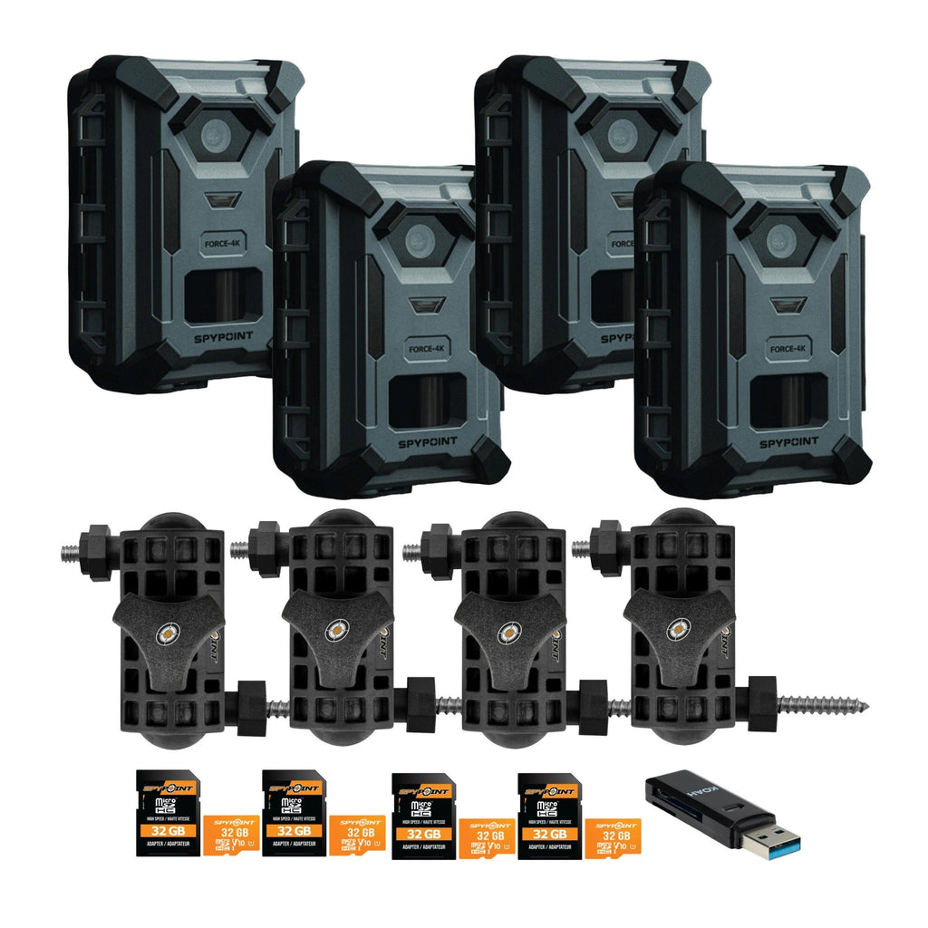 Spypoint FORCE-4K Trail Camera with 32GB MicroSD and Accessories Bundle