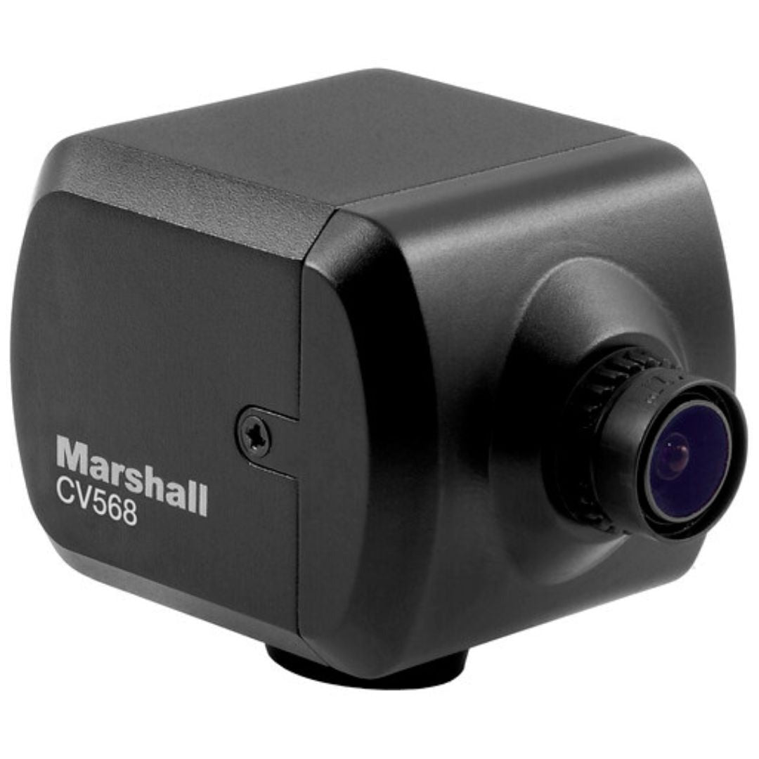 Marshall CV568 Miniature Camera with Sony Exmor Sensor and Tri-Level Sync (HDMI and 3GSDI, Black)