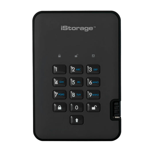 iStorage diskAshur2 USB 3.1 3TB Encrypted Portable HDD (Phantom Black)