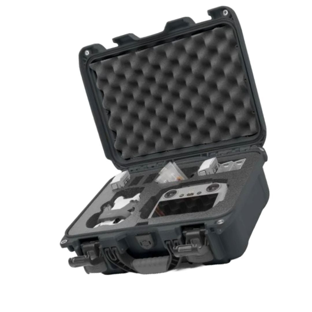 NANUK 915 Waterproof Protective Case for DJI Mini 4 Pro Fly More with PowerClaw Latching (Graphite)