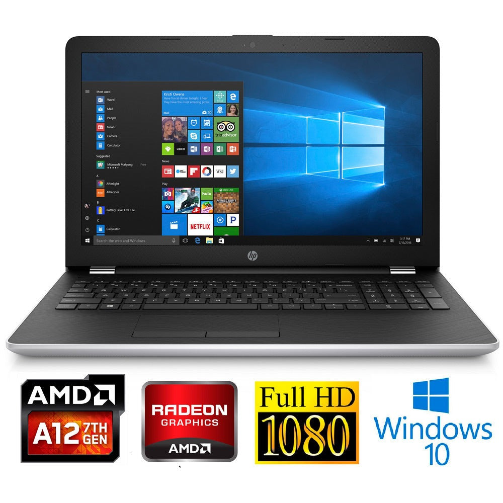 HP 15-bw024 Laptop, 15.6" FHD, AMD A12-9720P, 12GB RAM (Certified Refurbished)