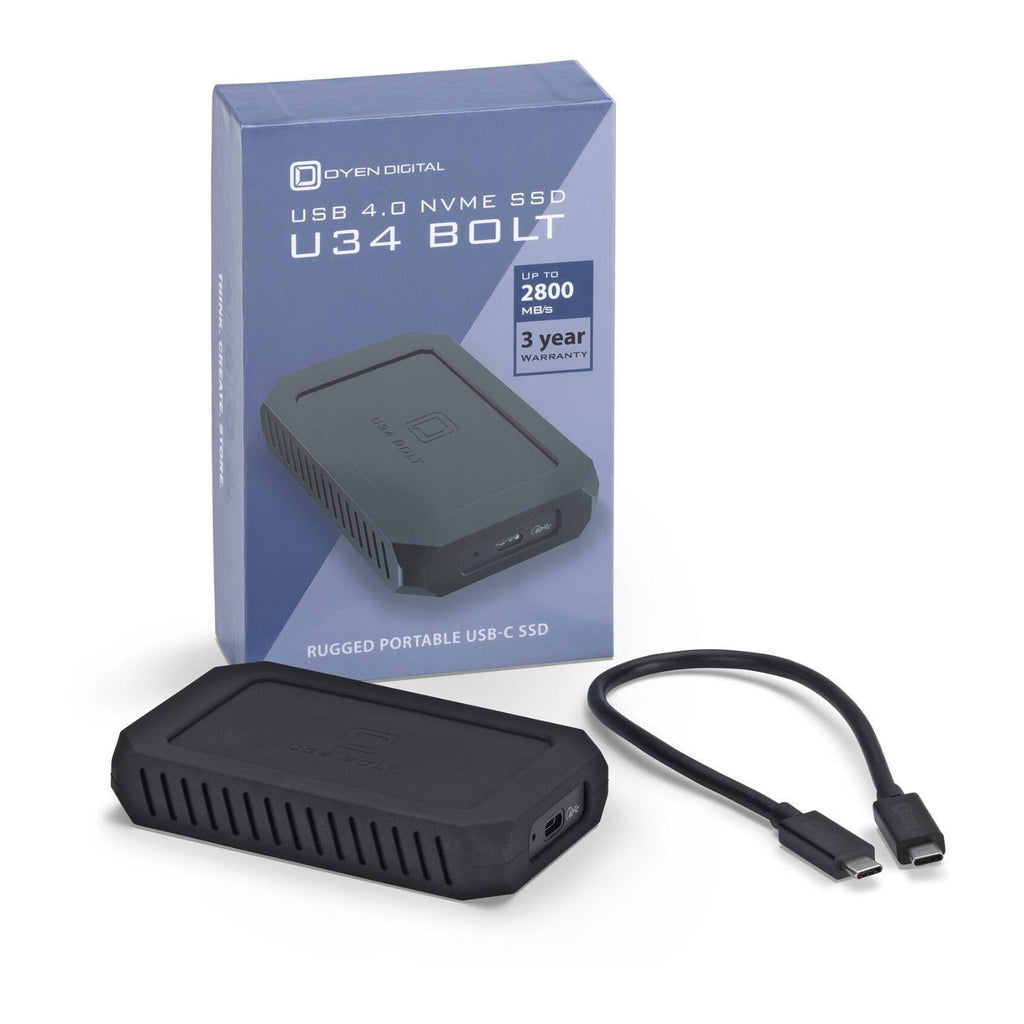 Oyen Digital 1TB U34 Bolt USB4 / Thunderbolt 4 External SSD