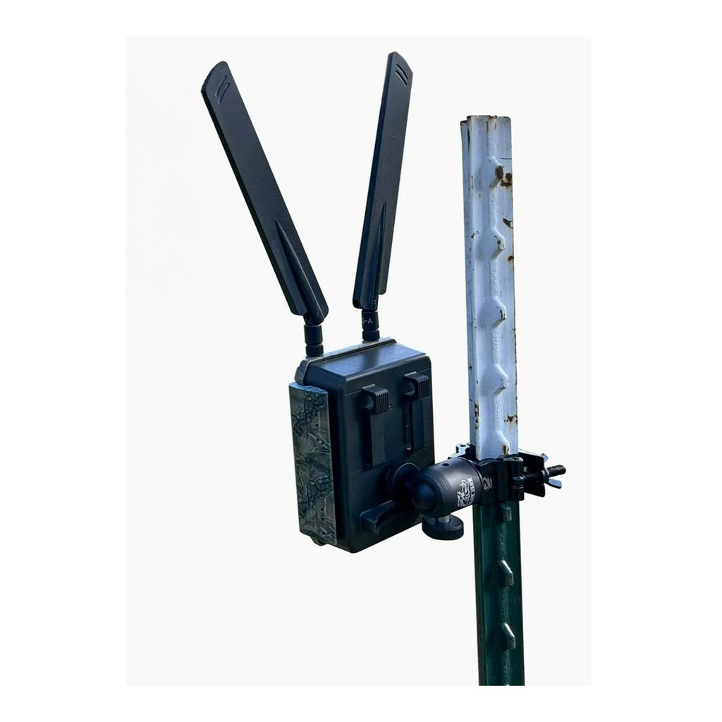 Slow Glow Maverick T-Post Trail Camera Mount with Adjustable Ball Head Bundle