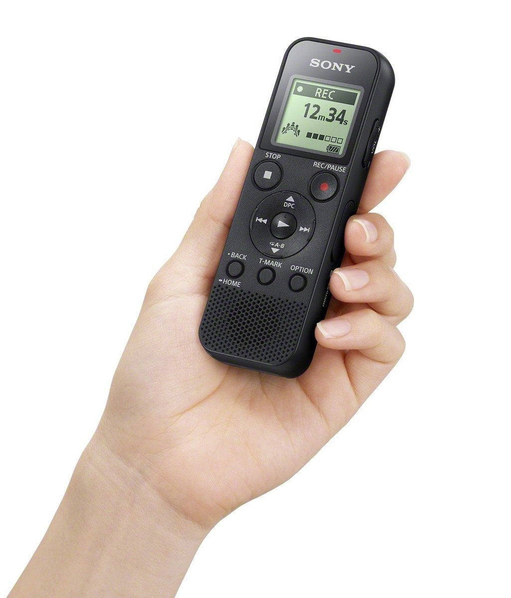 Sony ICD-PX370 Mono Digital Voice Recorder with Built-In USB and Case Bundle