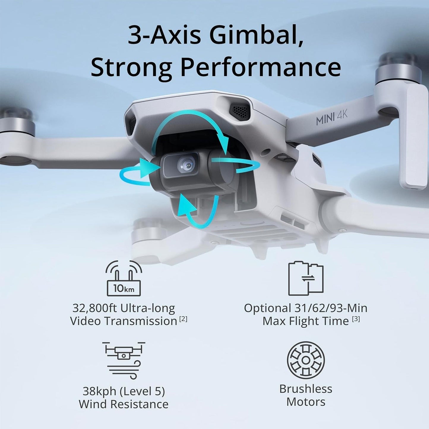 DJI Mini 4K Drone with 4K UHD Camera for Adults with DJI Care Refresh 2-Year Plan Bundle