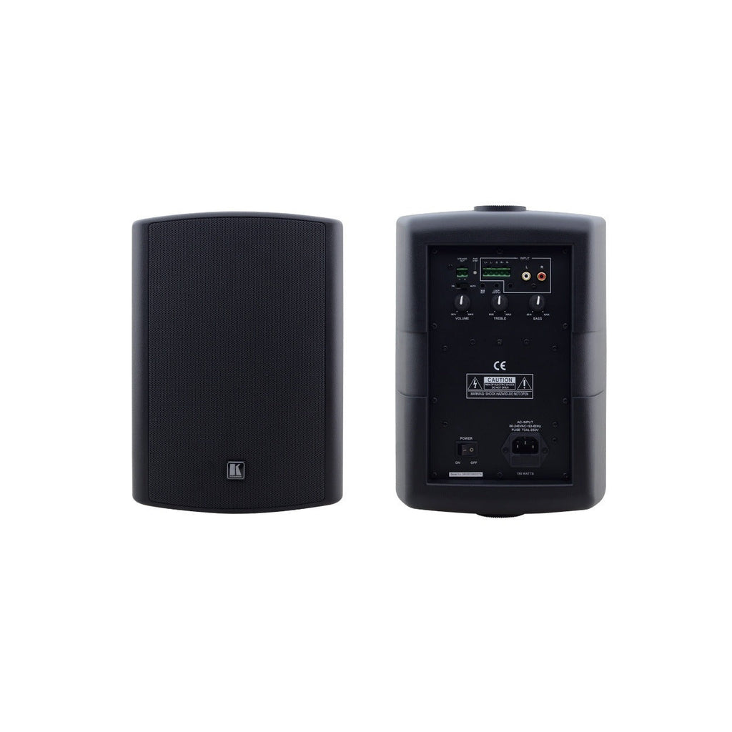 Kramer Tavor 6.5-Inch On-Wall 2-Way Powered Speakers with Built-In Amplifier (Black)