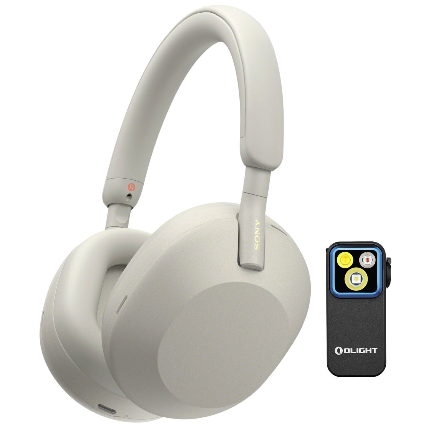 Sony WH-1000XM5 Wireless Noise Canceling Over-Ear Headphones Bundle (Silver)