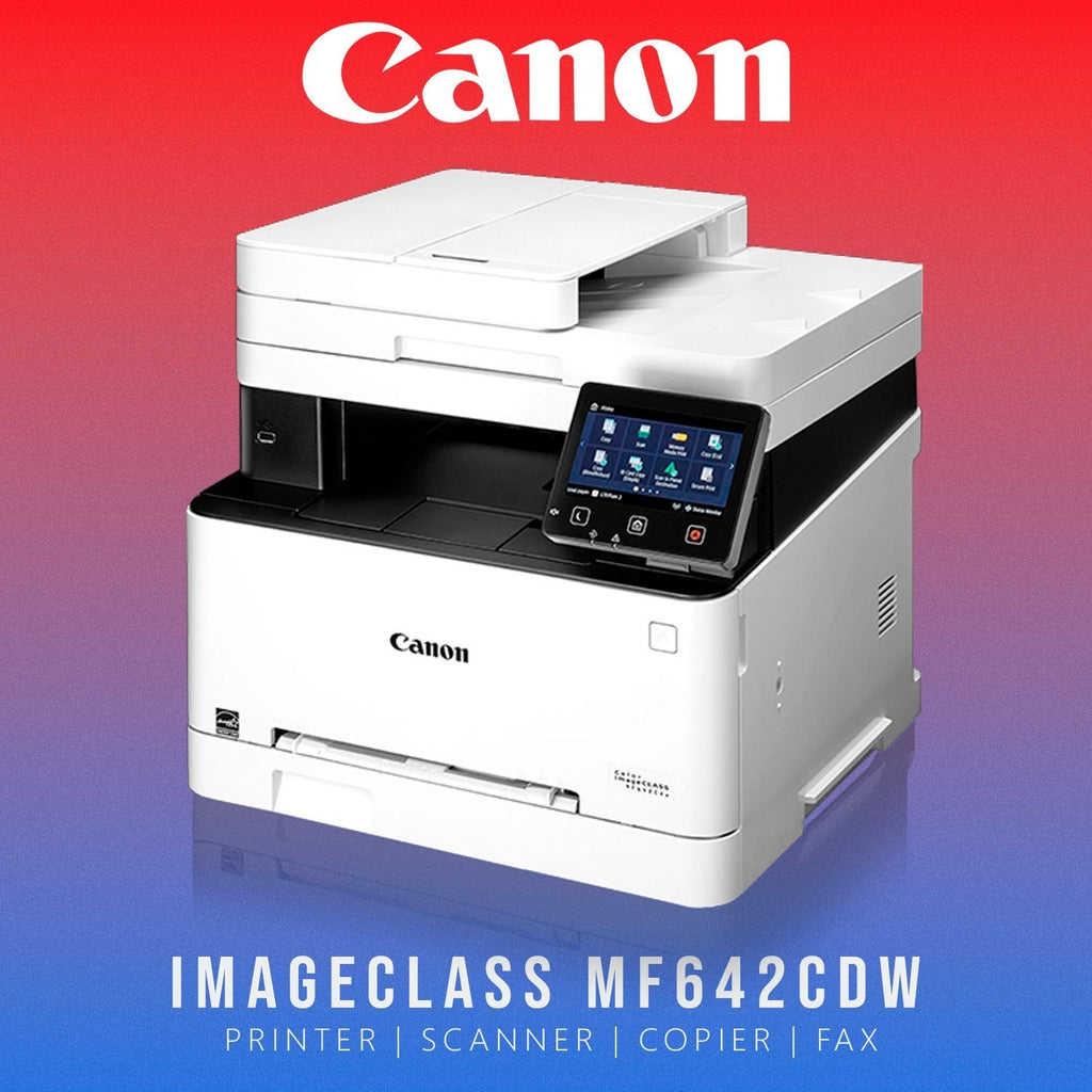 Canon imageCLASS MF642Cdw Color Laser Printer with Toner Bundle (Certified Refurbished)