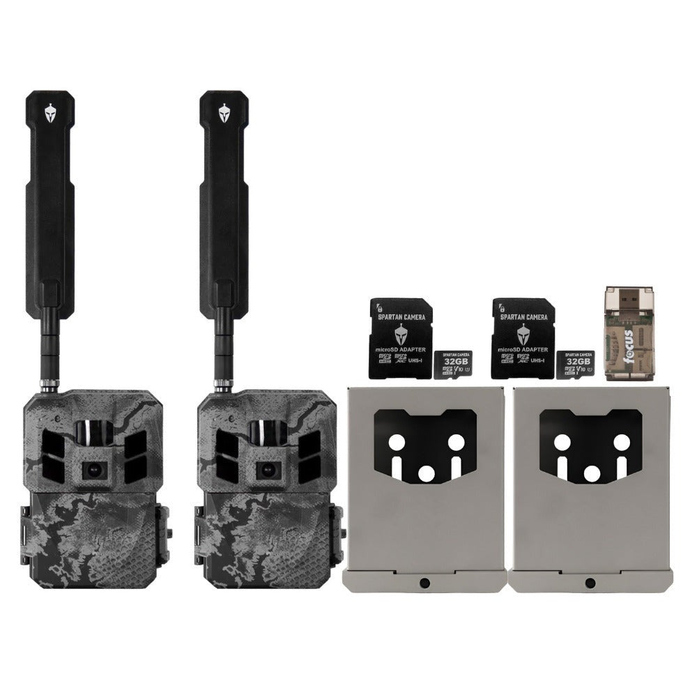 Spartan GoLive3 4G/LTE Multi-Carrier Trail Camera (Areus Camo) 2-Pack Bundle