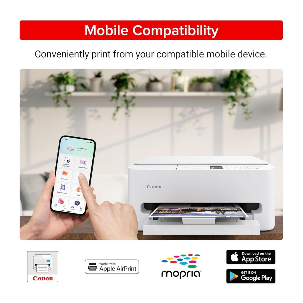 Canon PIXMA TS6520 Wireless Multifunction Inkjet Printer (White)