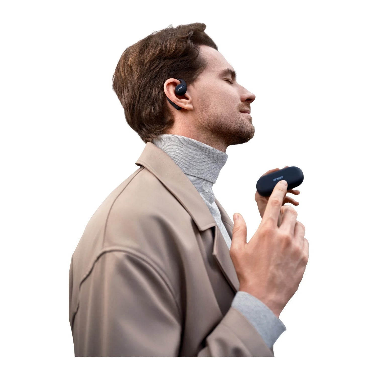 eMeet AirFlow Open-Ear Headphones with Detachable Mic Boom
