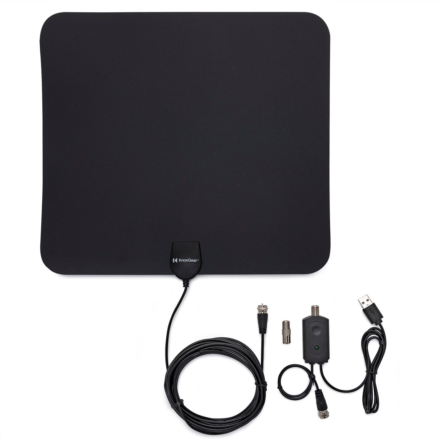 Knox Gear Ultra Thin Digital HDTV Antenna with Nylon-Braided 4K HDMI Cable