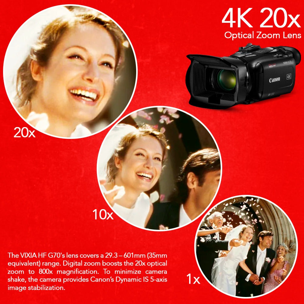 Canon VIXIA HF G70 Camcorder with BP-820 Battery